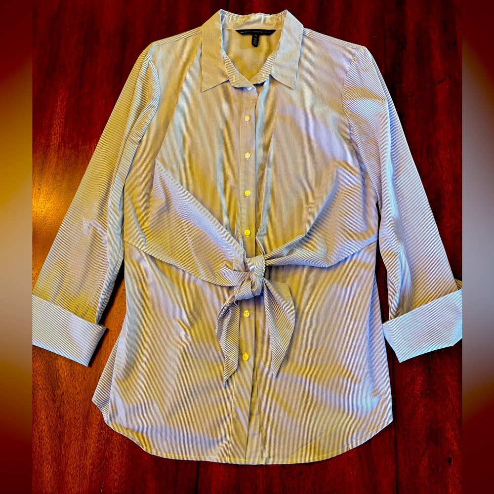 White House Black Market button down tunic size 12
